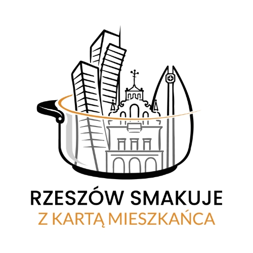 grafika promująca inicjatywe "Rzesz&oacute;w smakuje. Z Kartą Mieszkańca"